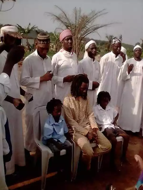 Ogun Prophet & His 2 Sons Convert To Islam, Cut Off Their Dreadlocks (Photos)